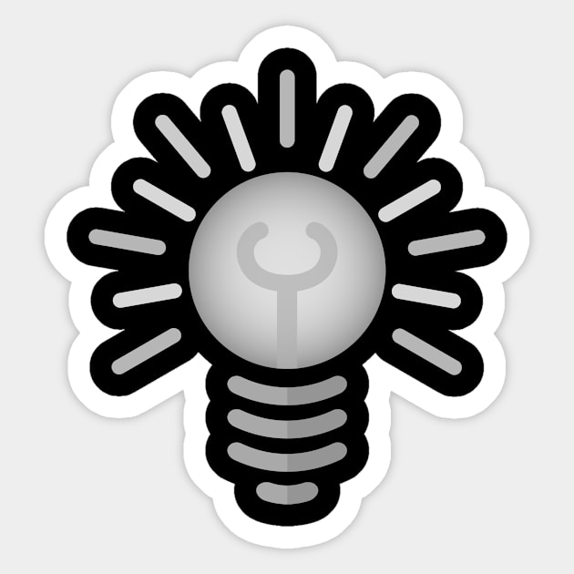 Idea - black and white Sticker by PharaohCloset